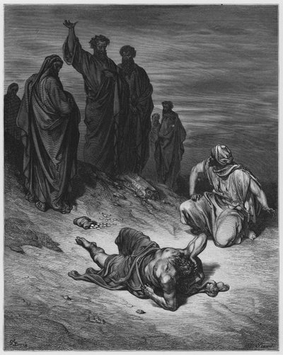 Morte di Anania da Gustave Dore